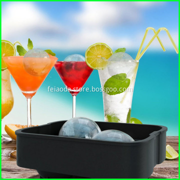 Eco-friendly 4-Cavity Silicone Pellet Ice Cube Tray